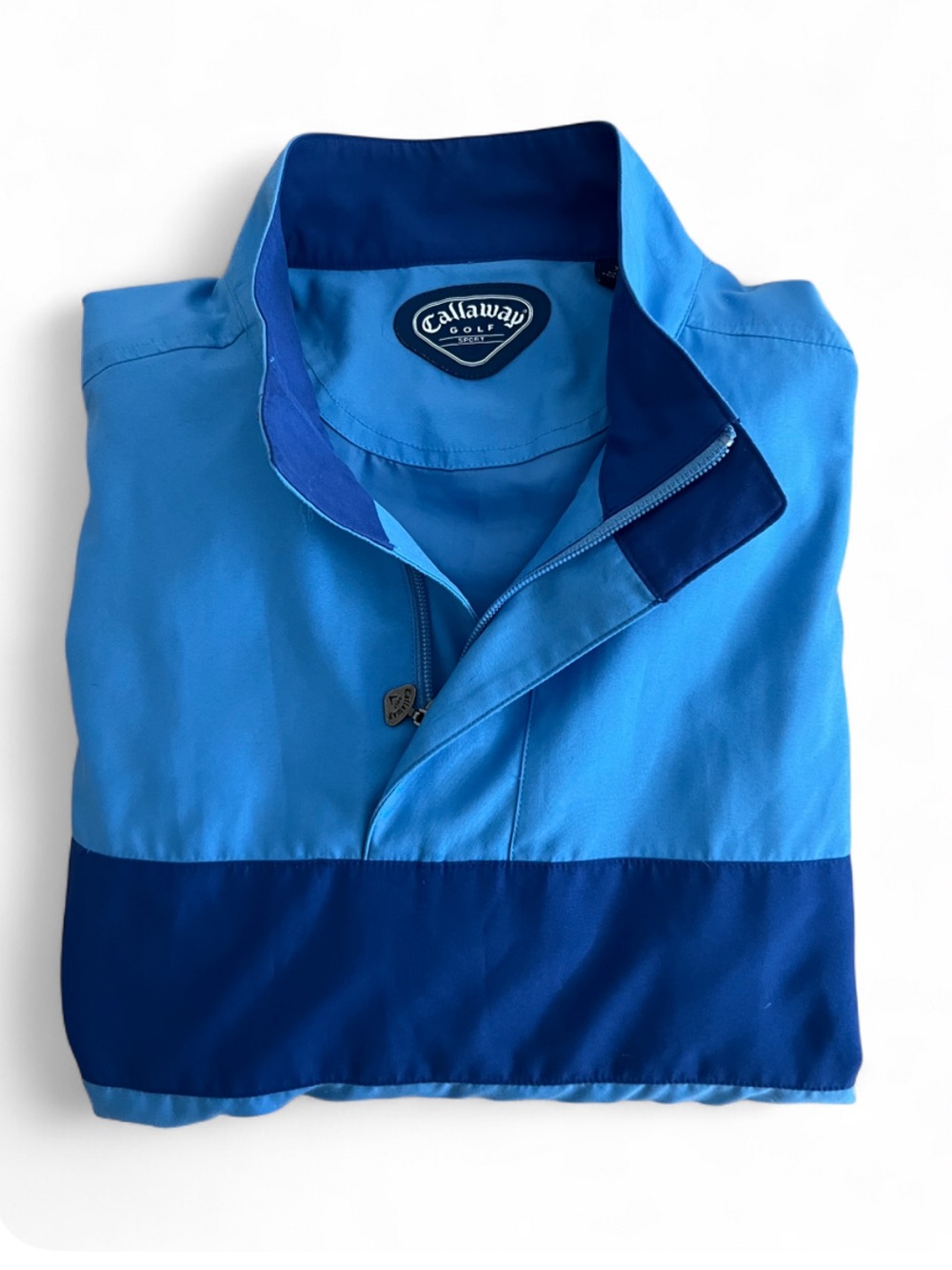 Callaway Men’s Two-Tone Blue Golf Pullover Quarter-Zip XL